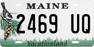 ME license plate 2469UQ