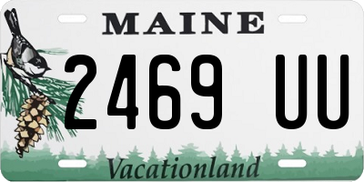 ME license plate 2469UU