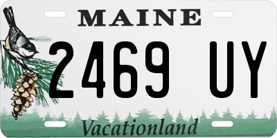 ME license plate 2469UY