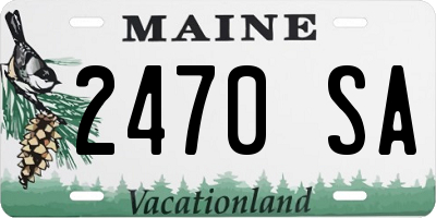 ME license plate 2470SA