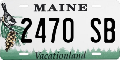 ME license plate 2470SB