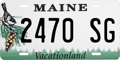 ME license plate 2470SG