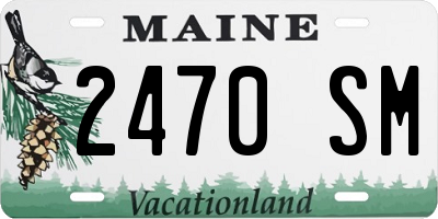 ME license plate 2470SM