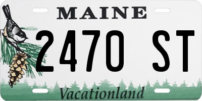 ME license plate 2470ST