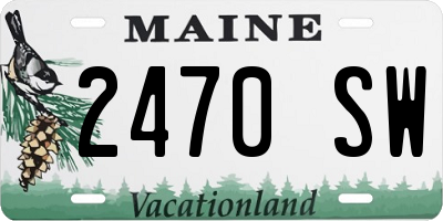 ME license plate 2470SW