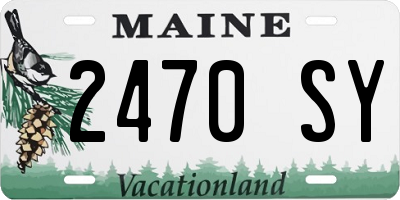 ME license plate 2470SY