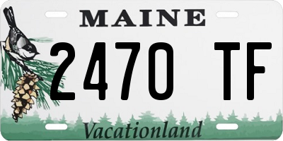 ME license plate 2470TF