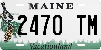 ME license plate 2470TM