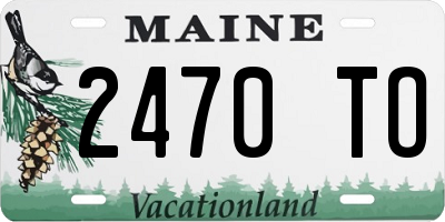 ME license plate 2470TO