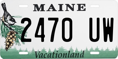 ME license plate 2470UW