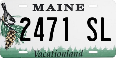 ME license plate 2471SL