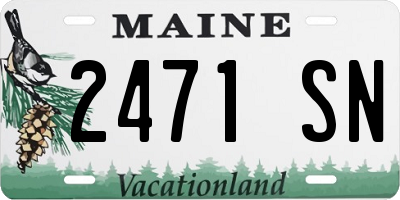 ME license plate 2471SN