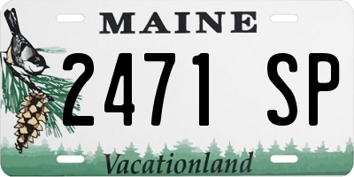 ME license plate 2471SP