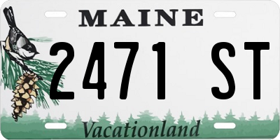 ME license plate 2471ST