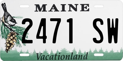 ME license plate 2471SW
