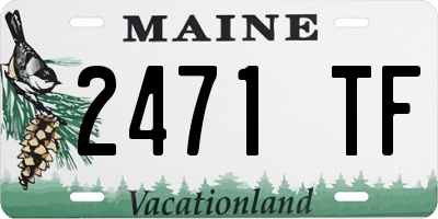 ME license plate 2471TF