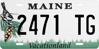 ME license plate 2471TG