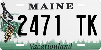 ME license plate 2471TK