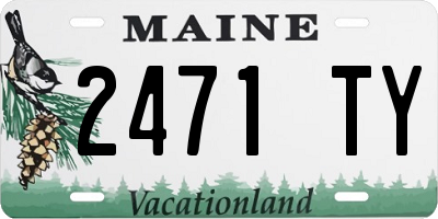 ME license plate 2471TY