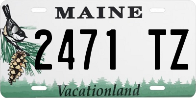 ME license plate 2471TZ