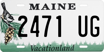 ME license plate 2471UG