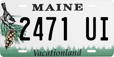 ME license plate 2471UI