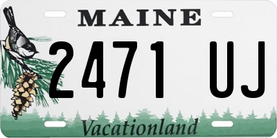 ME license plate 2471UJ