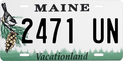 ME license plate 2471UN