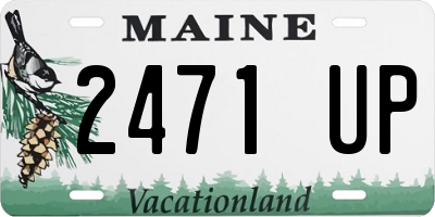 ME license plate 2471UP