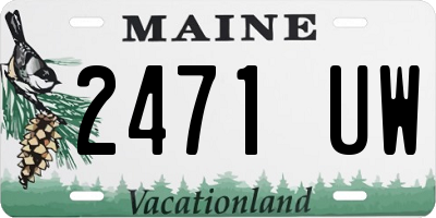 ME license plate 2471UW