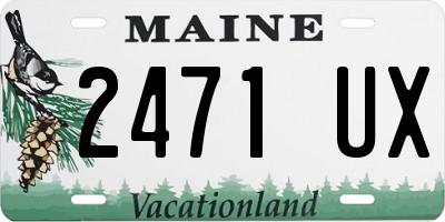 ME license plate 2471UX