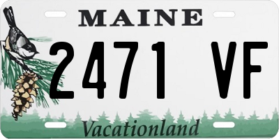ME license plate 2471VF