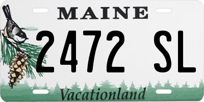 ME license plate 2472SL
