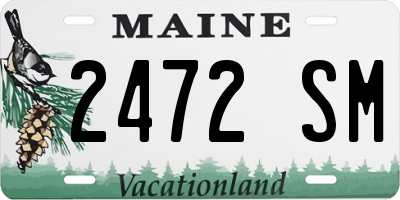 ME license plate 2472SM