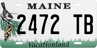 ME license plate 2472TB
