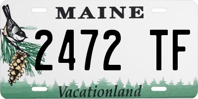 ME license plate 2472TF