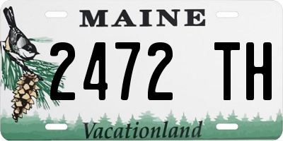 ME license plate 2472TH