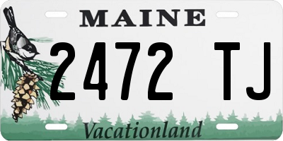 ME license plate 2472TJ