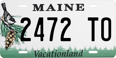 ME license plate 2472TO
