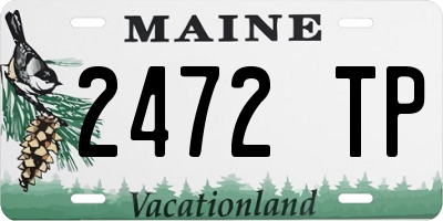 ME license plate 2472TP