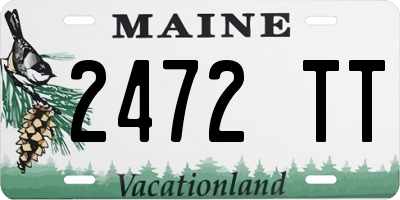 ME license plate 2472TT