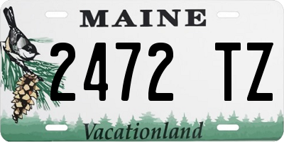 ME license plate 2472TZ