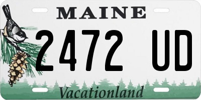 ME license plate 2472UD