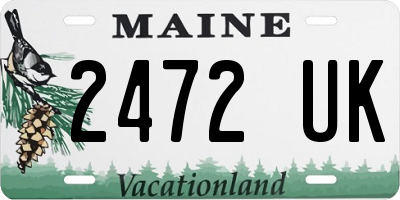 ME license plate 2472UK