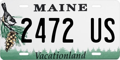 ME license plate 2472US