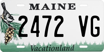 ME license plate 2472VG