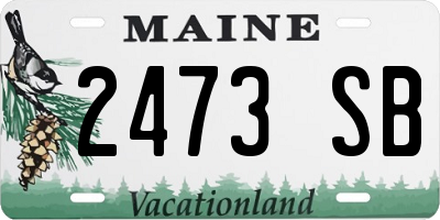 ME license plate 2473SB