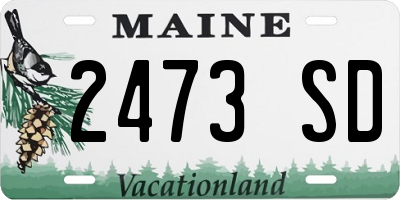 ME license plate 2473SD