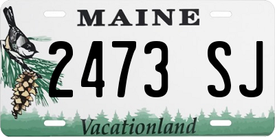 ME license plate 2473SJ