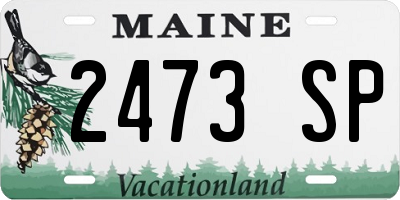 ME license plate 2473SP